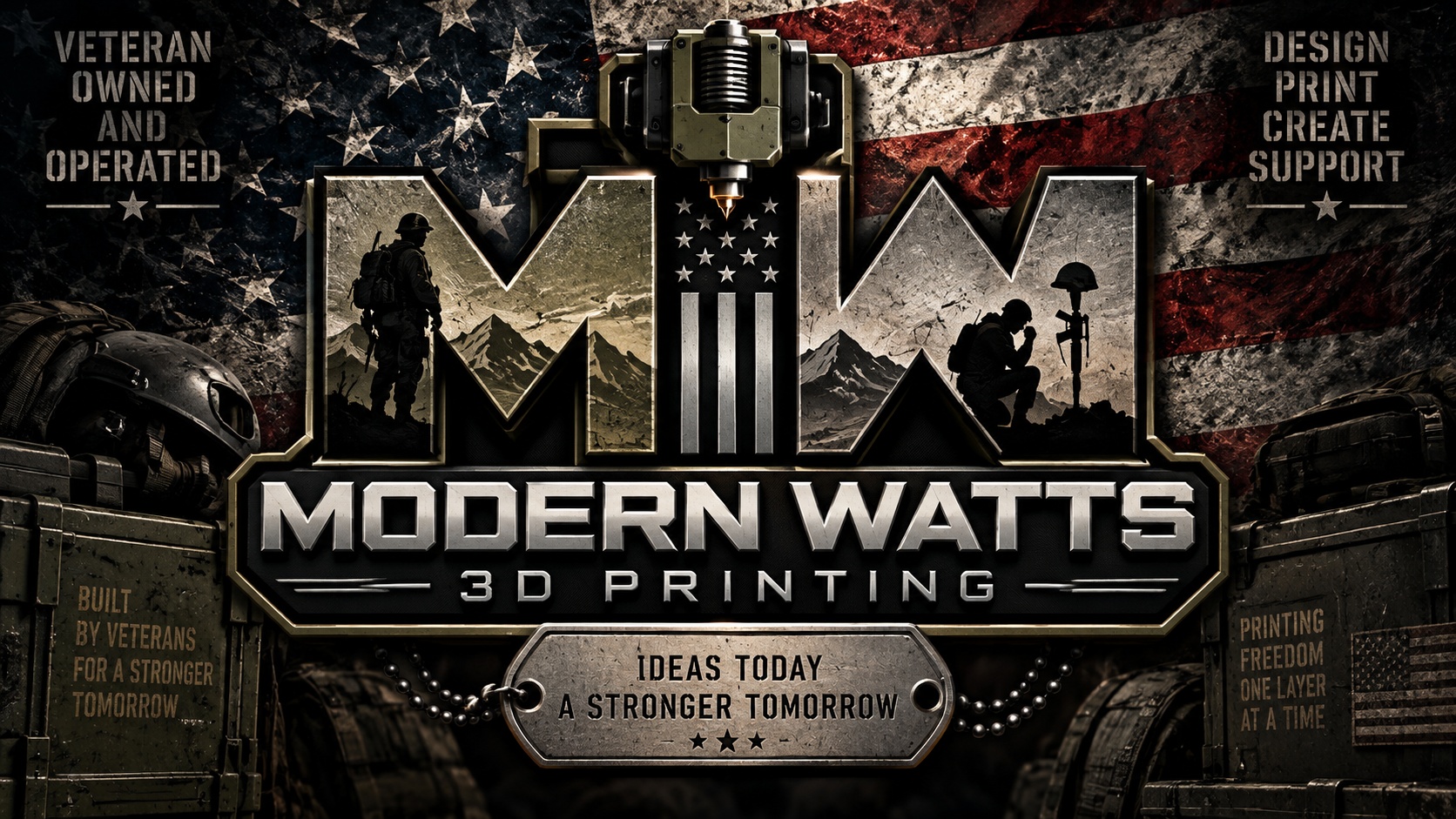 Modern Watts 3D Printing — Veteran Owned and Operated, custom creations, functional designs, and 3D printed products